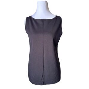 Ann Taylor Classic Black Tank Top Blouse Small